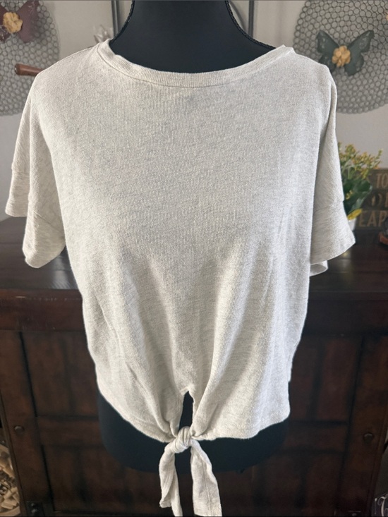 Sophie Rue Tops - Sophie Rue Cropped Tie-Front Short Sleeve Top